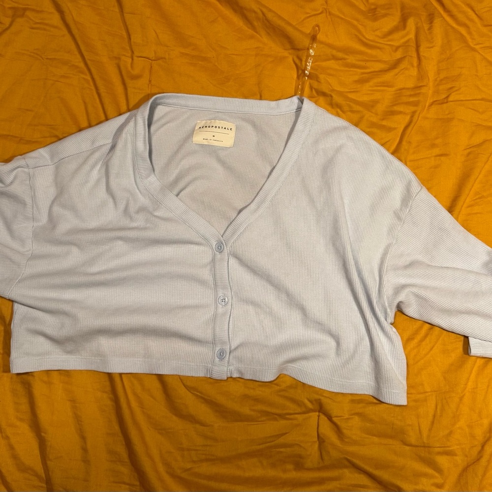 Aeropostale Light Gray Textured Sweater